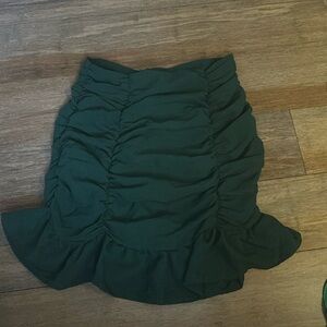 forest green skirt